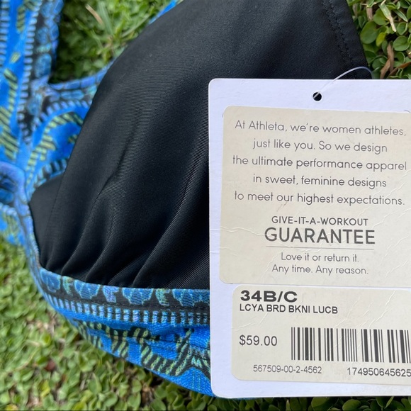 Athleta 34 B/C Bikini Top halter beach pool swim - Picture 2 of 5